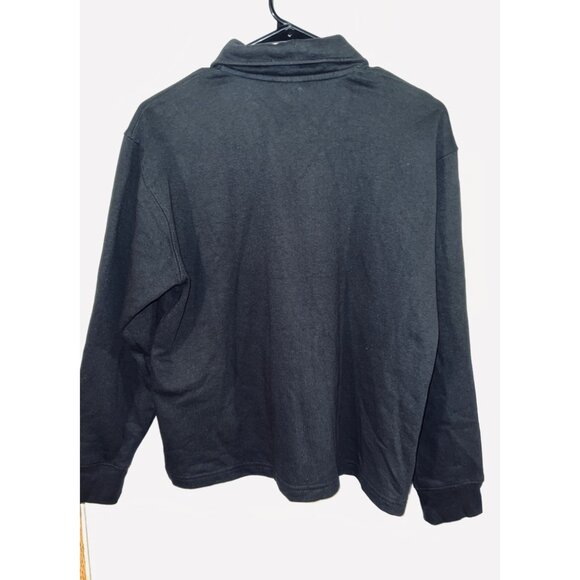 Isaacs Designs Black Zip-Up Jersey Jacket M Bling Zipper - Picture 4 of 6